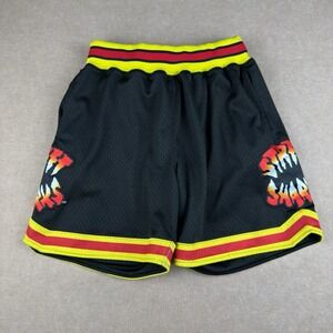 Chalk Line Shorts Men's S Street Sharks Venice Black Yellow Mesh Retro Deadstock